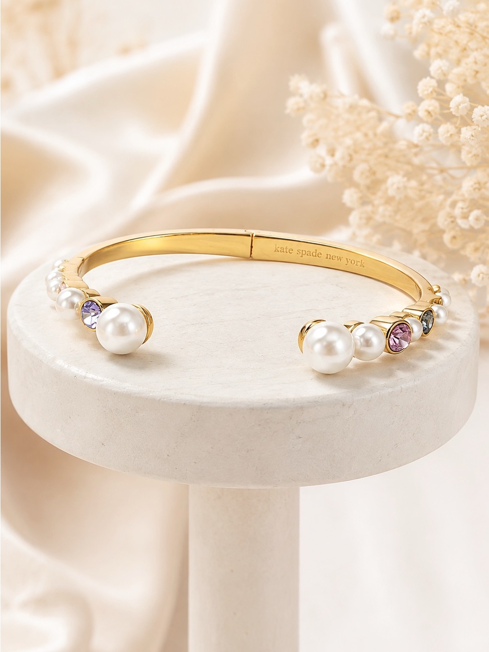 Kate Spade Pearl Caviar Hinge Cuff Bracelet - Picture 4 of 6